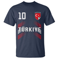 Proud Turkiye Soccer Fans Number 10 Jersey Style T Shirt Patriotic Turkish Football Turkey Sports Lover