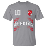 Proud Turkiye Soccer Fans Number 10 Jersey Style T Shirt Patriotic Turkish Football Turkey Sports Lover