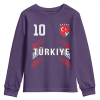 Proud Turkiye Soccer Fans Number 10 Jersey Style Youth Sweatshirt Patriotic Turkish Football Turkey Sports Lover