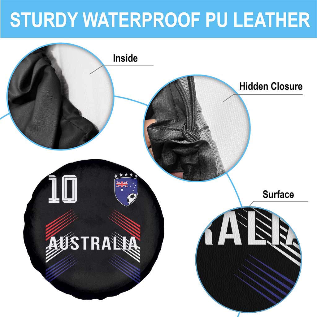 Australia Soccer Sports Graphic Number 10 Jersey Style Spare Tire Cover Proud Australian Football Fans Game Day Pride
