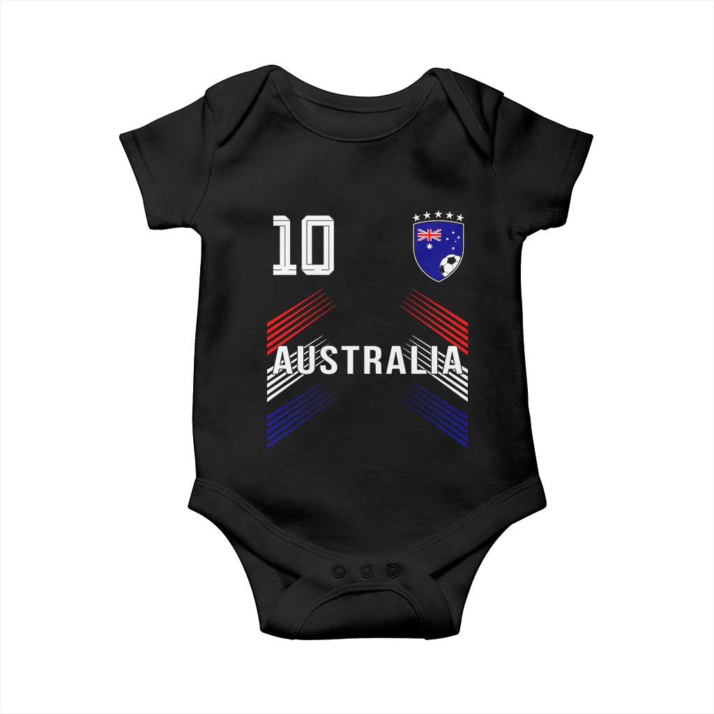 Australia Soccer Sports Graphic Number 10 Jersey Style Baby Onesie Proud Australian Football Fans Game Day Pride