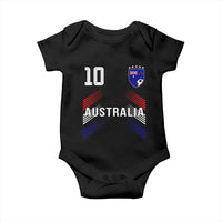 Australia Soccer Sports Graphic Number 10 Jersey Style Baby Onesie Proud Australian Football Fans Game Day Pride