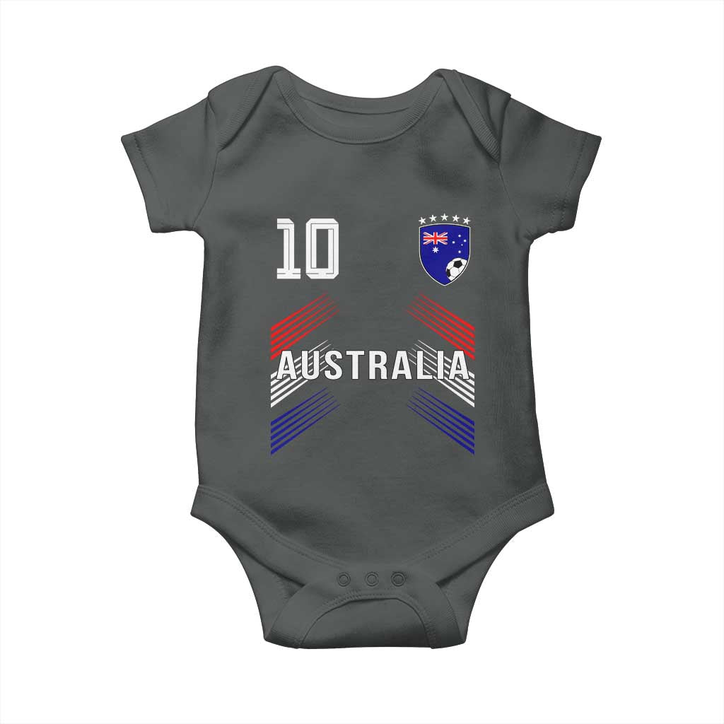 Australia Soccer Sports Graphic Number 10 Jersey Style Baby Onesie Proud Australian Football Fans Game Day Pride