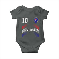 Australia Soccer Sports Graphic Number 10 Jersey Style Baby Onesie Proud Australian Football Fans Game Day Pride