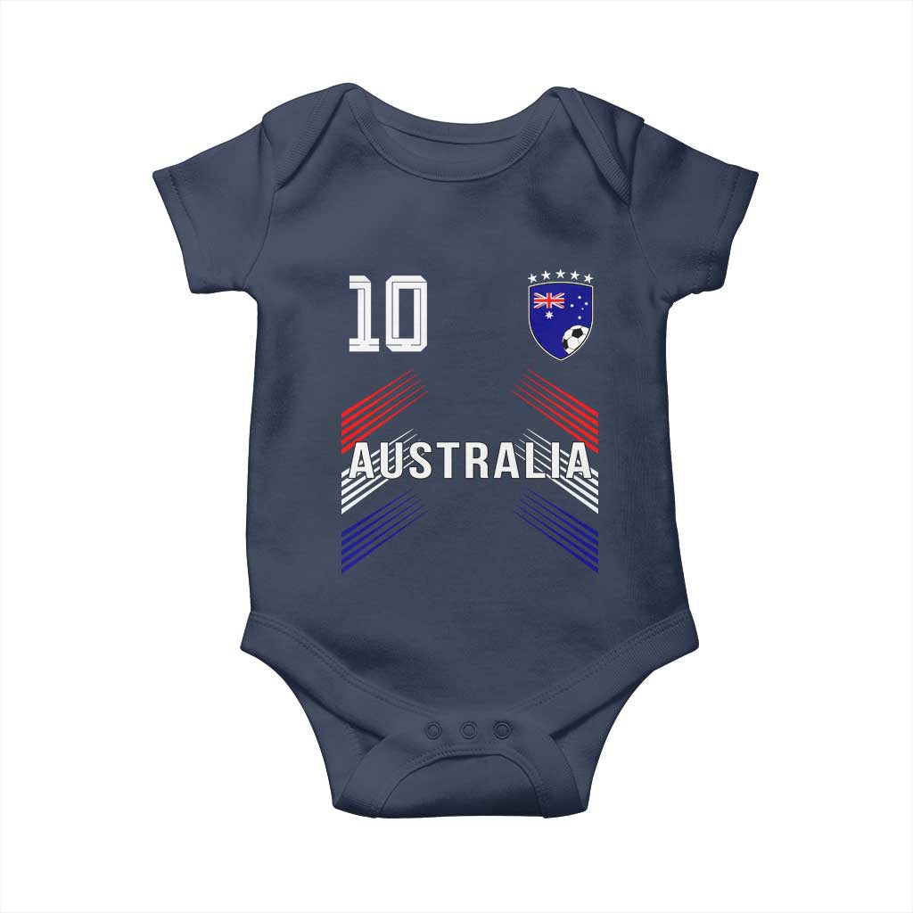 Australia Soccer Sports Graphic Number 10 Jersey Style Baby Onesie Proud Australian Football Fans Game Day Pride