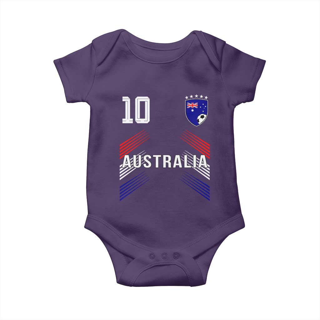 Australia Soccer Sports Graphic Number 10 Jersey Style Baby Onesie Proud Australian Football Fans Game Day Pride