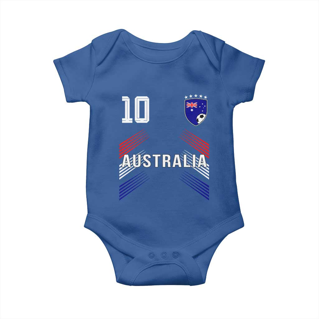 Australia Soccer Sports Graphic Number 10 Jersey Style Baby Onesie Proud Australian Football Fans Game Day Pride