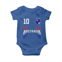 Australia Soccer Sports Graphic Number 10 Jersey Style Baby Onesie Proud Australian Football Fans Game Day Pride