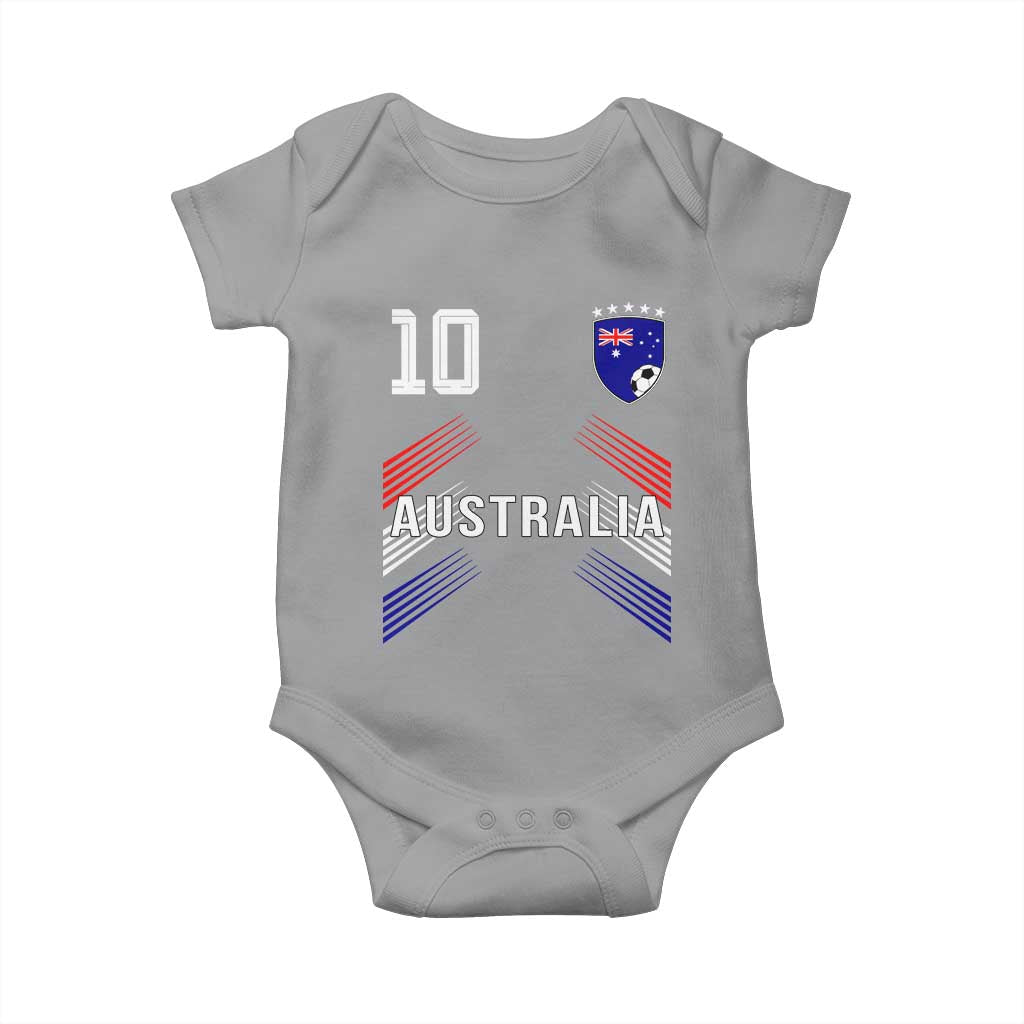 Australia Soccer Sports Graphic Number 10 Jersey Style Baby Onesie Proud Australian Football Fans Game Day Pride