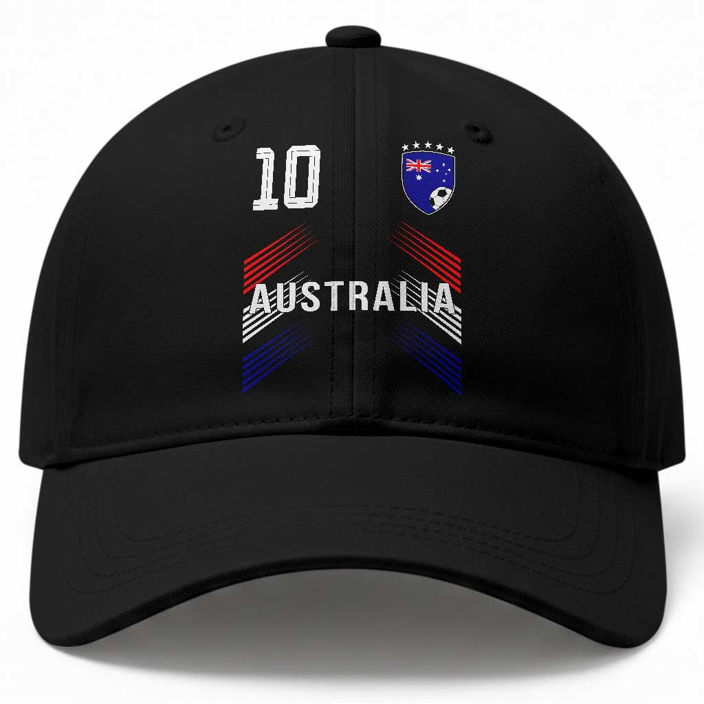 Australia Soccer Sports Graphic Number 10 Jersey Style Baseball Cap Proud Australian Football Fans Game Day Pride
