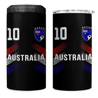 Australia Soccer Sports Graphic Number 10 Jersey Style 4 in 1 Can Cooler Tumbler Proud Australian Football Fans Game Day Pride