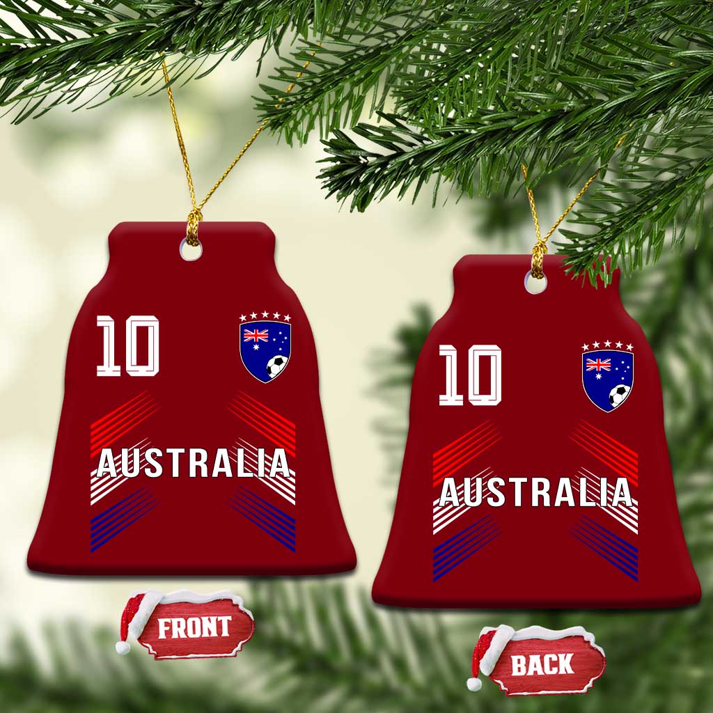 Australia Soccer Sports Graphic Number 10 Jersey Style Ceramic Ornament Proud Australian Football Fans Game Day Pride