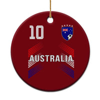 Australia Soccer Sports Graphic Number 10 Jersey Style Ceramic Ornament Proud Australian Football Fans Game Day Pride
