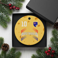 Australia Soccer Sports Graphic Number 10 Jersey Style Ceramic Ornament Proud Australian Football Fans Game Day Pride