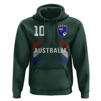 Australia Soccer Sports Graphic Number 10 Jersey Style Hoodie Proud Australian Football Fans Game Day Pride