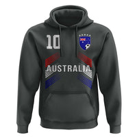 Australia Soccer Sports Graphic Number 10 Jersey Style Hoodie Proud Australian Football Fans Game Day Pride