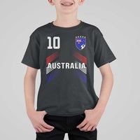 Australia Soccer Sports Graphic Number 10 Jersey Style T Shirt For Kid Proud Australian Football Fans Game Day Pride
