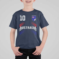 Australia Soccer Sports Graphic Number 10 Jersey Style T Shirt For Kid Proud Australian Football Fans Game Day Pride