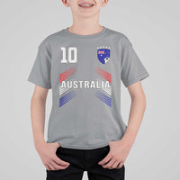 Australia Soccer Sports Graphic Number 10 Jersey Style T Shirt For Kid Proud Australian Football Fans Game Day Pride