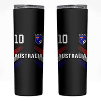 Australia Soccer Sports Graphic Number 10 Jersey Style Skinny Tumbler Proud Australian Football Fans Game Day Pride