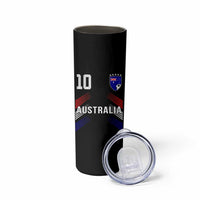 Australia Soccer Sports Graphic Number 10 Jersey Style Skinny Tumbler Proud Australian Football Fans Game Day Pride