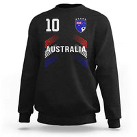 Australia Soccer Sports Graphic Number 10 Jersey Style Sweatshirt Proud Australian Football Fans Game Day Pride