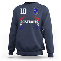Australia Soccer Sports Graphic Number 10 Jersey Style Sweatshirt Proud Australian Football Fans Game Day Pride
