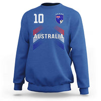 Australia Soccer Sports Graphic Number 10 Jersey Style Sweatshirt Proud Australian Football Fans Game Day Pride