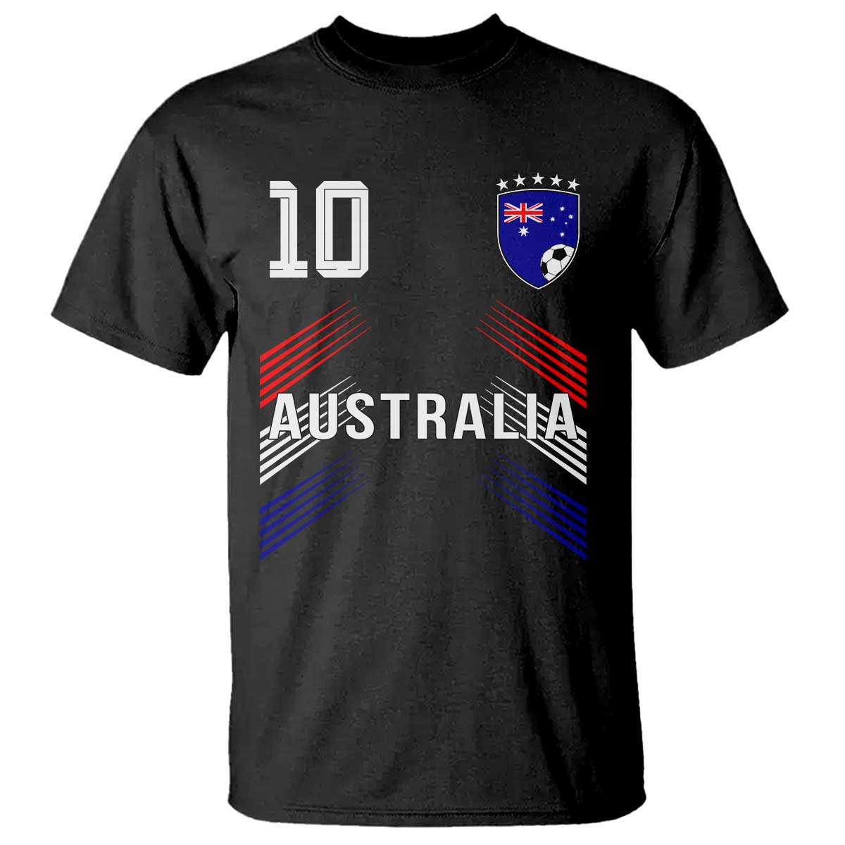Australia Soccer Sports Graphic Number 10 Jersey Style T Shirt Proud Australian Football Fans Game Day Pride