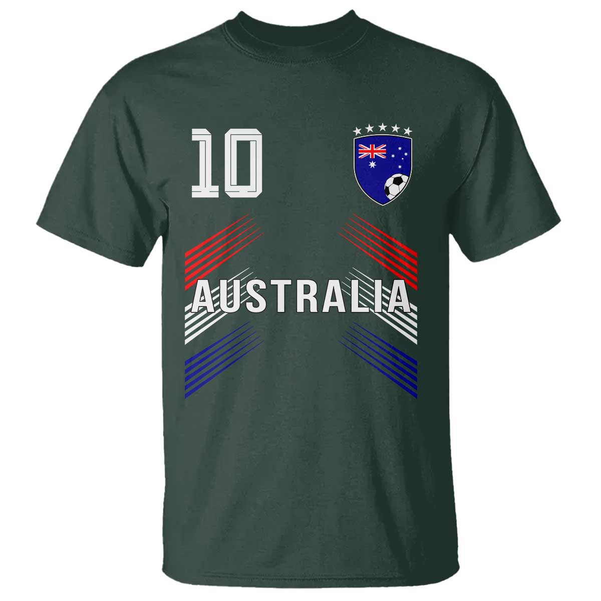 Australia Soccer Sports Graphic Number 10 Jersey Style T Shirt Proud Australian Football Fans Game Day Pride