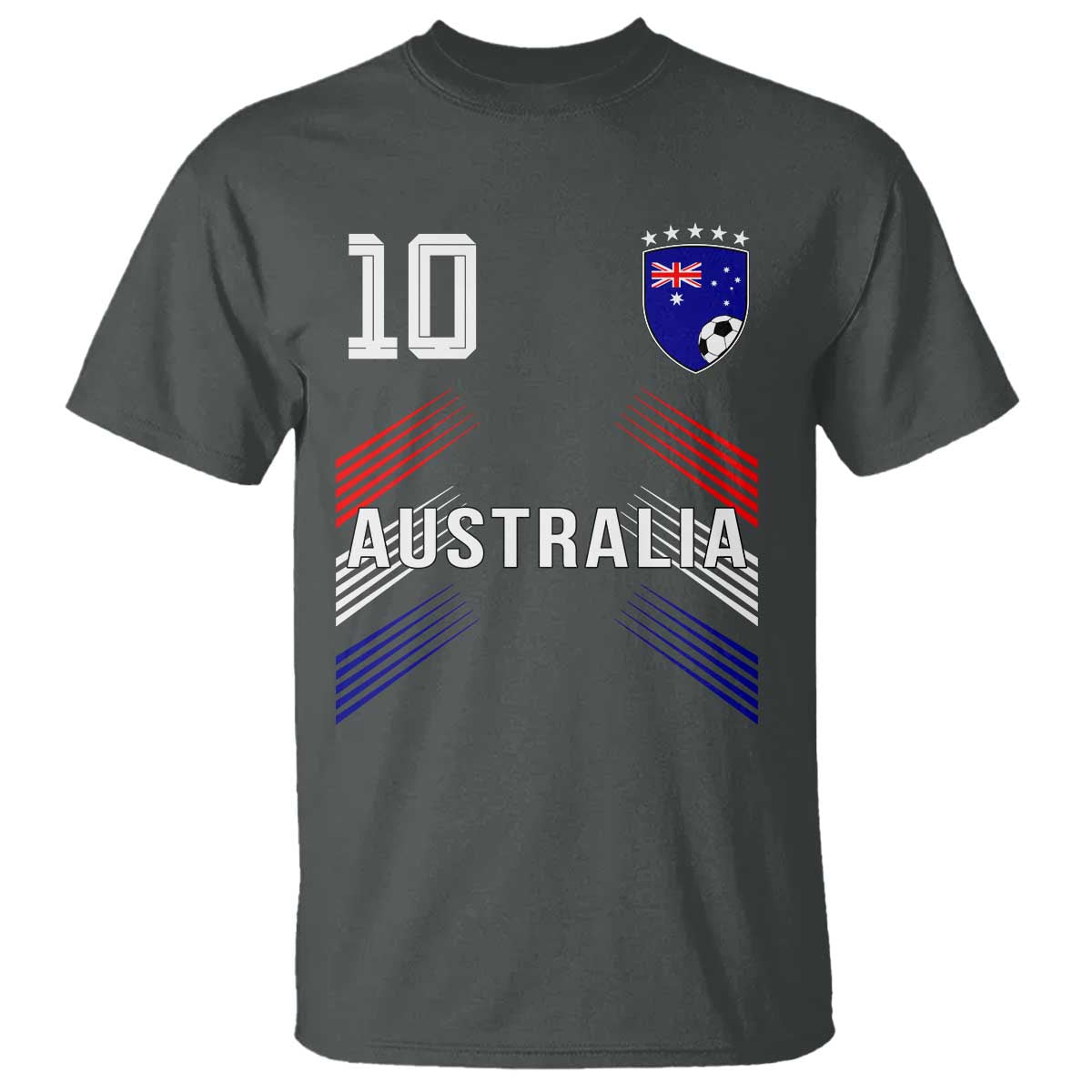 Australia Soccer Sports Graphic Number 10 Jersey Style T Shirt Proud Australian Football Fans Game Day Pride