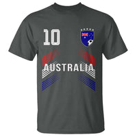 Australia Soccer Sports Graphic Number 10 Jersey Style T Shirt Proud Australian Football Fans Game Day Pride