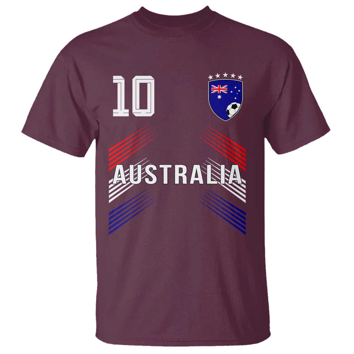 Australia Soccer Sports Graphic Number 10 Jersey Style T Shirt Proud Australian Football Fans Game Day Pride