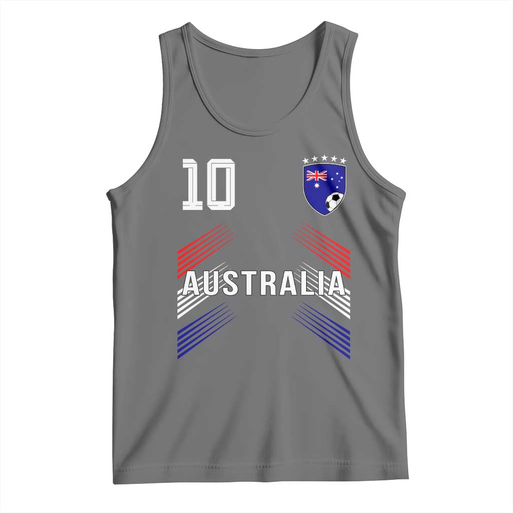 Australia Soccer Sports Graphic Number 10 Jersey Style Tank Top Proud Australian Football Fans Game Day Pride