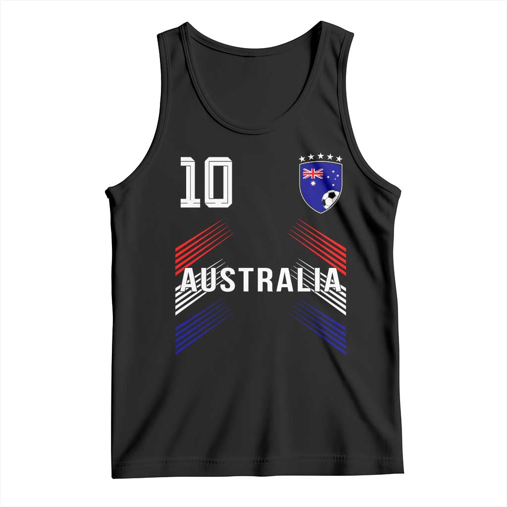 Australia Soccer Sports Graphic Number 10 Jersey Style Tank Top Proud Australian Football Fans Game Day Pride