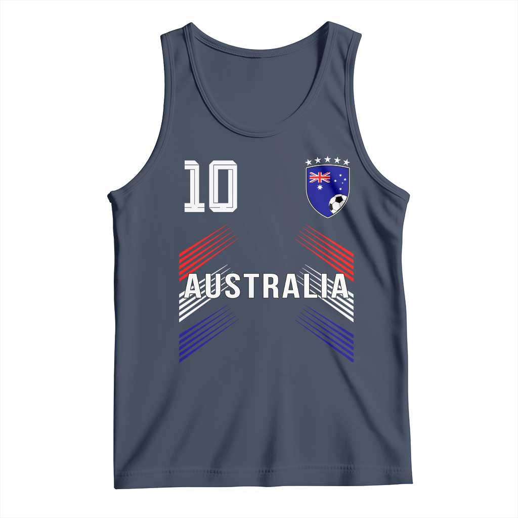 Australia Soccer Sports Graphic Number 10 Jersey Style Tank Top Proud Australian Football Fans Game Day Pride