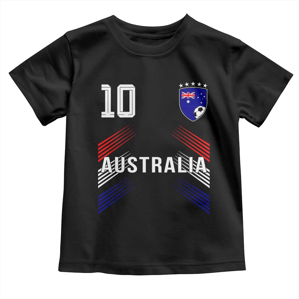 Australia Soccer Sports Graphic Number 10 Jersey Style Toddler T Shirt Proud Australian Football Fans Game Day Pride