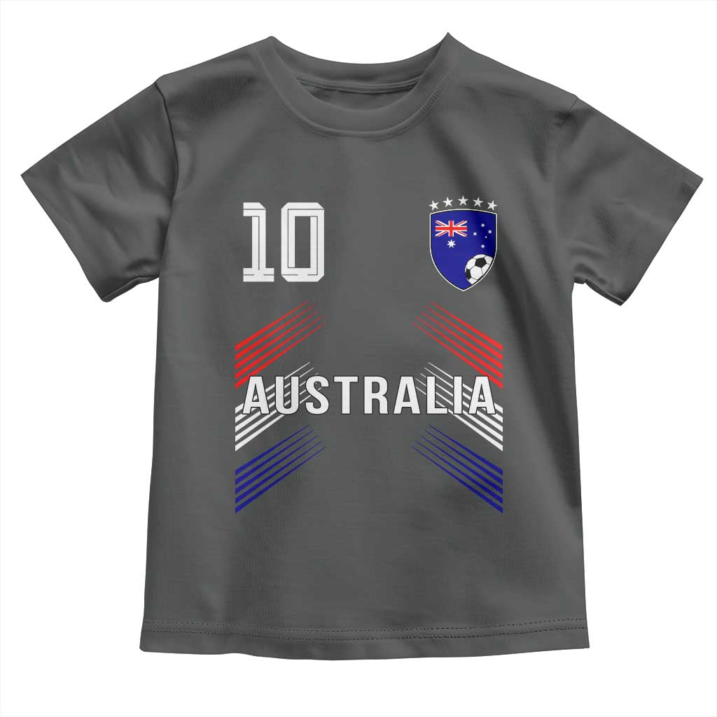 Australia Soccer Sports Graphic Number 10 Jersey Style Toddler T Shirt Proud Australian Football Fans Game Day Pride