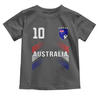 Australia Soccer Sports Graphic Number 10 Jersey Style Toddler T Shirt Proud Australian Football Fans Game Day Pride