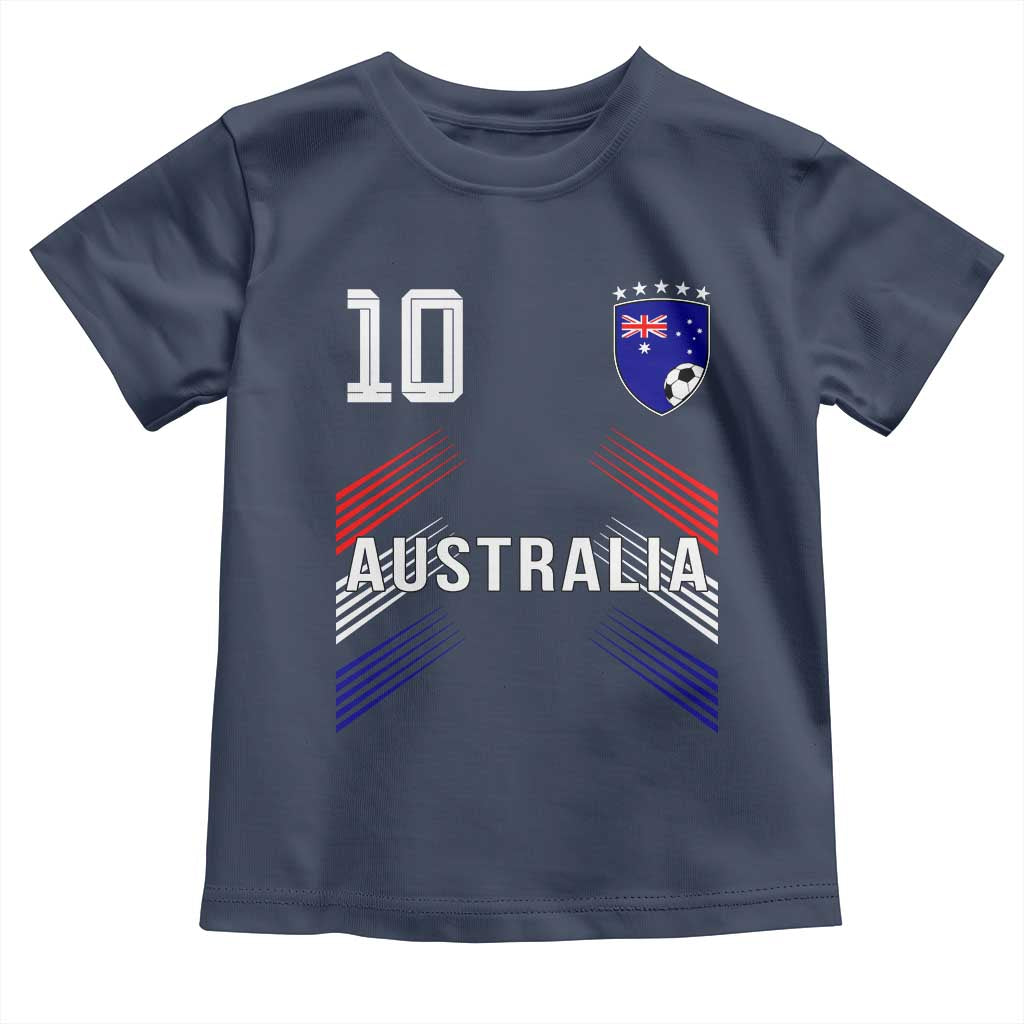 Australia Soccer Sports Graphic Number 10 Jersey Style Toddler T Shirt Proud Australian Football Fans Game Day Pride