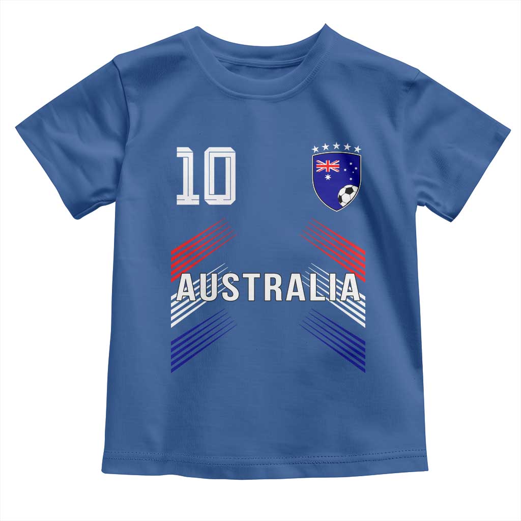 Australia Soccer Sports Graphic Number 10 Jersey Style Toddler T Shirt Proud Australian Football Fans Game Day Pride