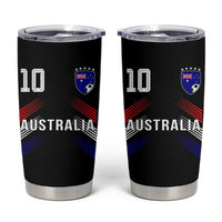 Australia Soccer Sports Graphic Number 10 Jersey Style Tumbler Cup Proud Australian Football Fans Game Day Pride