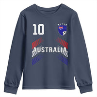 Australia Soccer Sports Graphic Number 10 Jersey Style Youth Sweatshirt Proud Australian Football Fans Game Day Pride