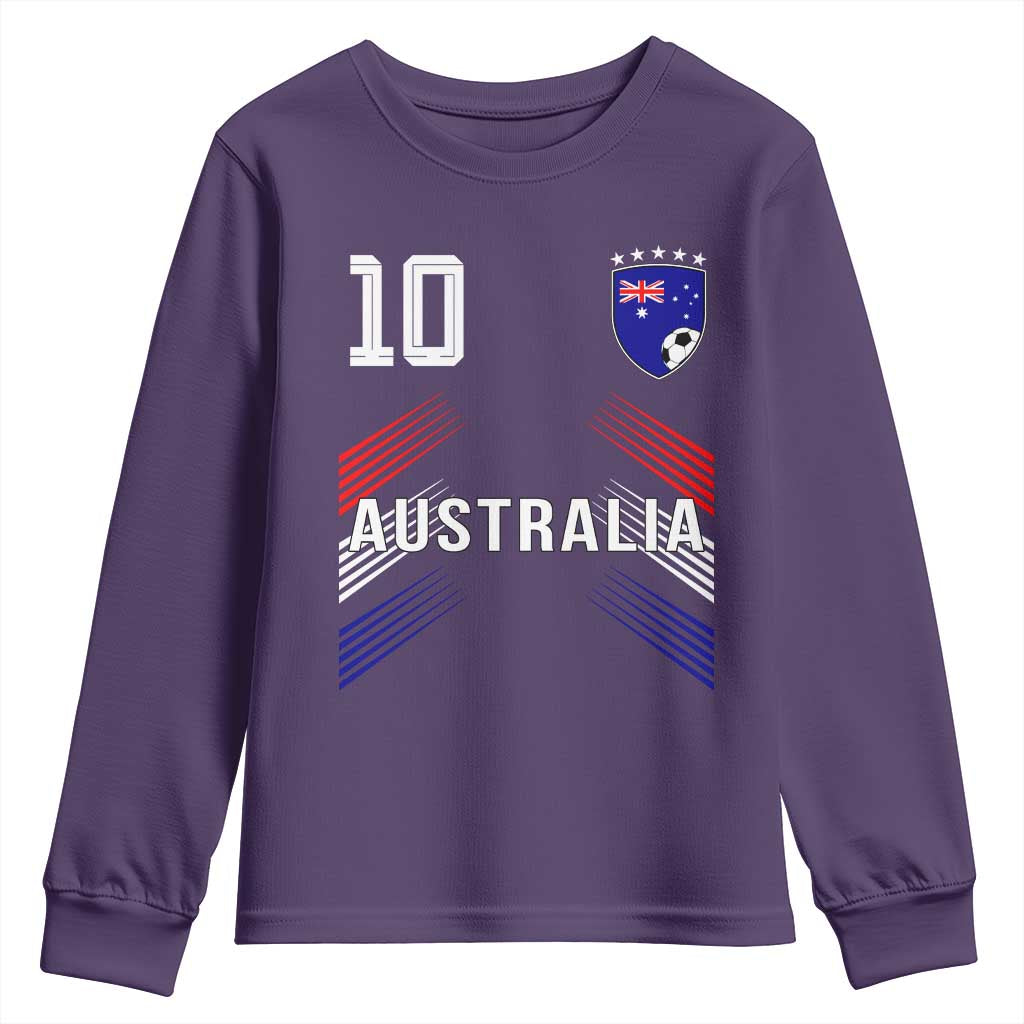 Australia Soccer Sports Graphic Number 10 Jersey Style Youth Sweatshirt Proud Australian Football Fans Game Day Pride