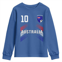 Australia Soccer Sports Graphic Number 10 Jersey Style Youth Sweatshirt Proud Australian Football Fans Game Day Pride