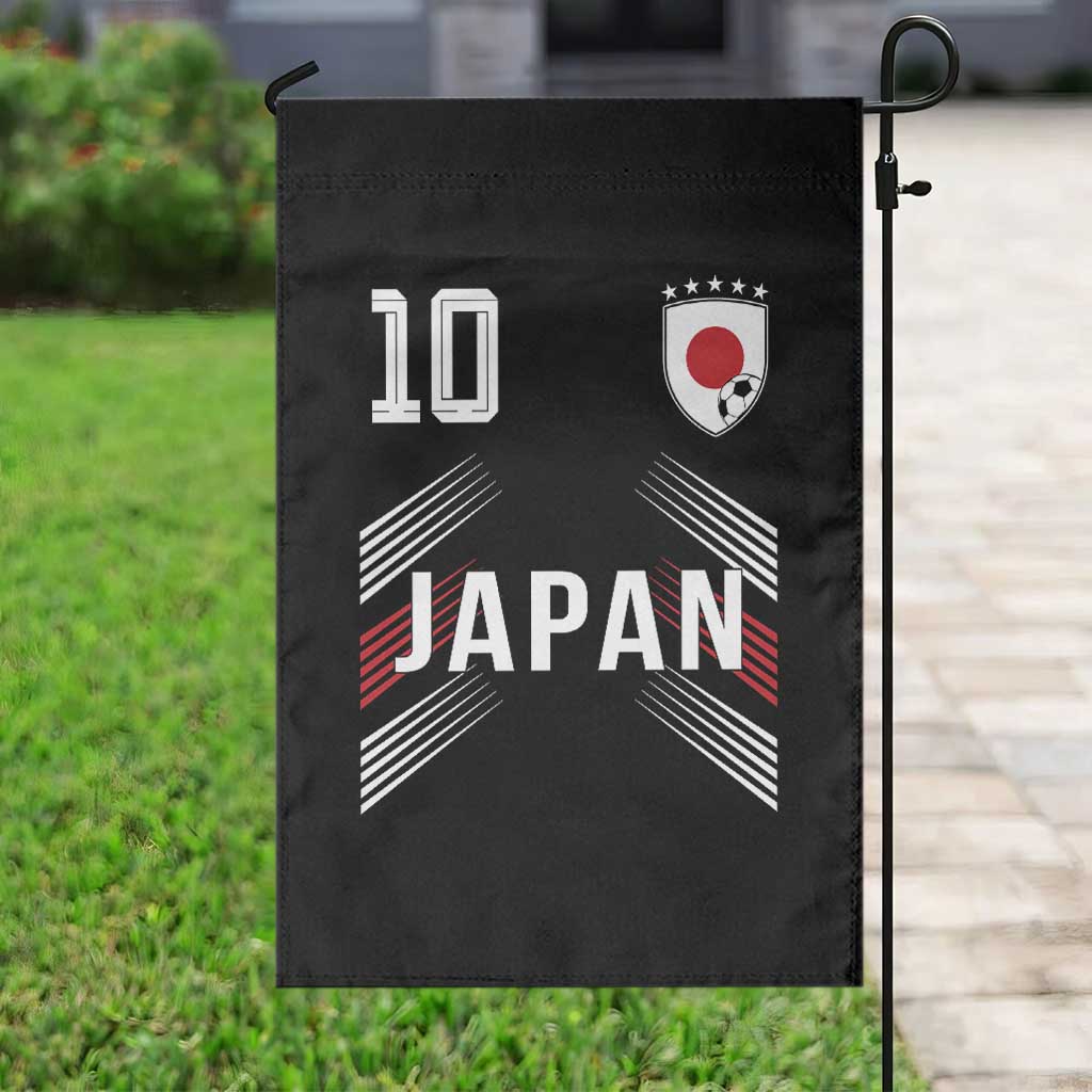 Japan Soccer Sports Graphic Number 10 Jersey Style Garden Flag Proud Japanese Football Fans Game Day Pride