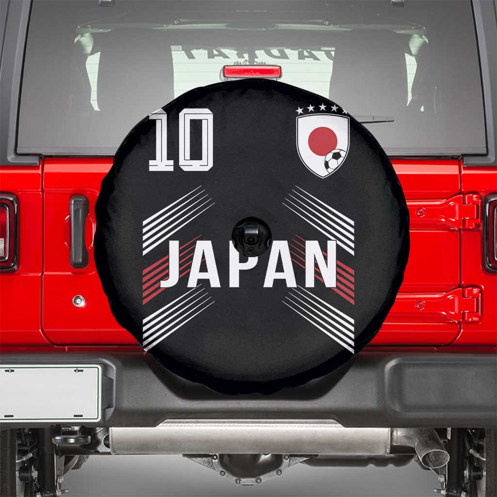 Japan Soccer Sports Graphic Number 10 Jersey Style Spare Tire Cover Proud Japanese Football Fans Game Day Pride