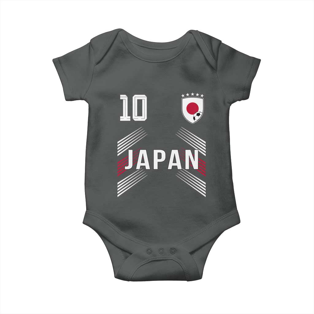 Japan Soccer Sports Graphic Number 10 Jersey Style Baby Onesie Proud Japanese Football Fans Game Day Pride