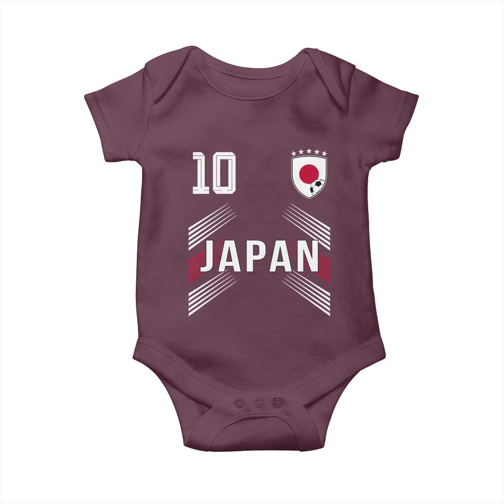 Japan Soccer Sports Graphic Number 10 Jersey Style Baby Onesie Proud Japanese Football Fans Game Day Pride