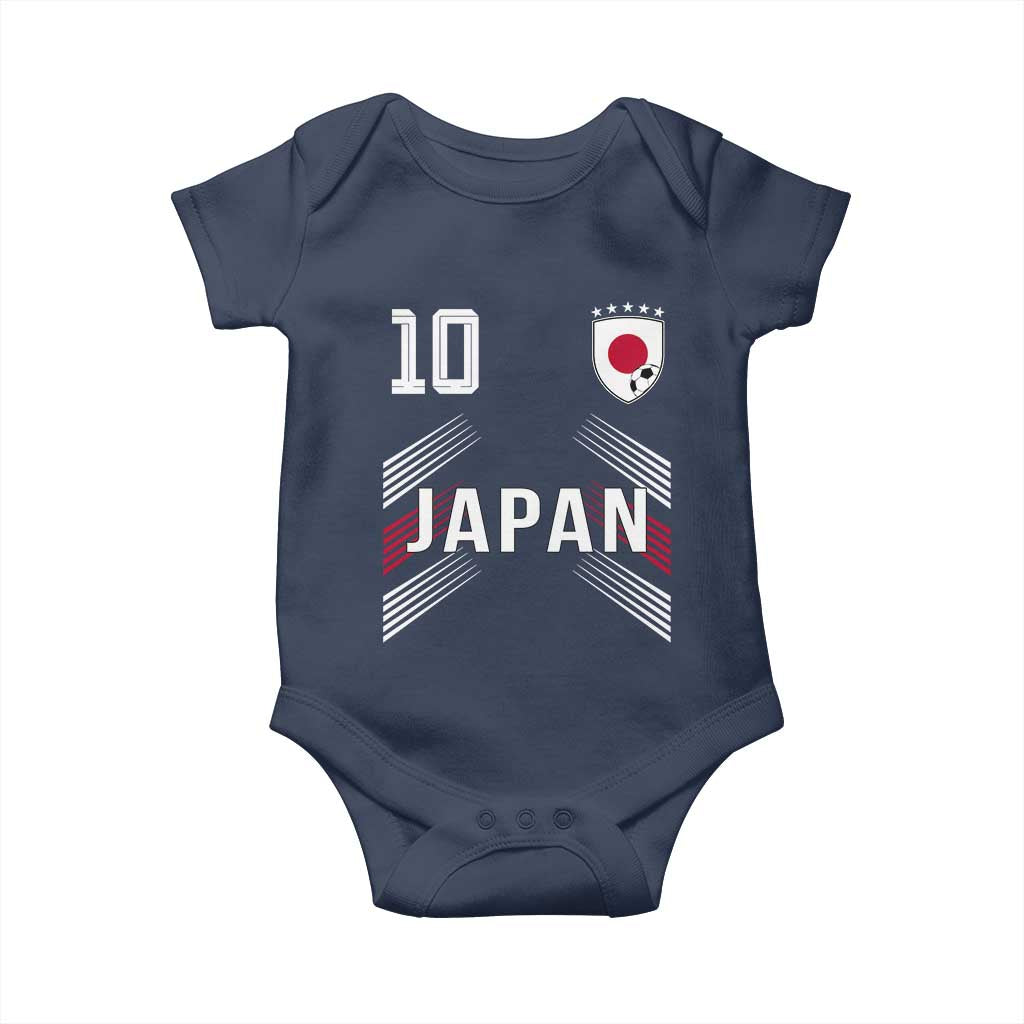 Japan Soccer Sports Graphic Number 10 Jersey Style Baby Onesie Proud Japanese Football Fans Game Day Pride